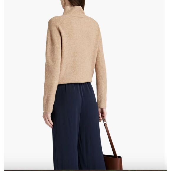 $395 VINCE Alpaca Wool Blend Crewneck Sweater Long Sleeve Size Large - Picture 3 of 7